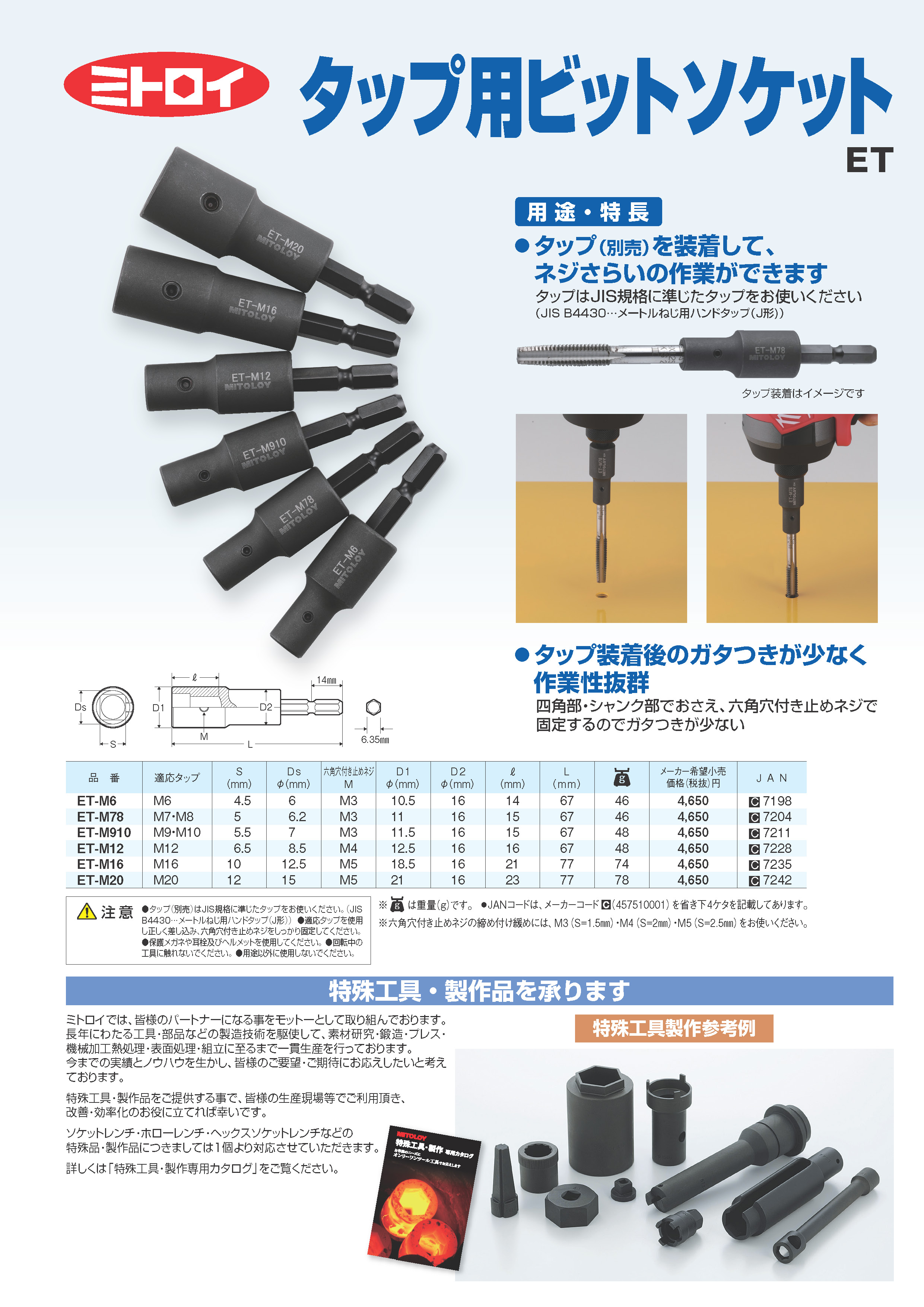 ミトロイタップ用ビットソケット