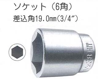 ソケット(6角)差込角19.0mm(3/4″)