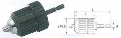 電動ドリル用キーレスドリルチャック