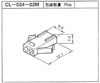 CL014・024コネクター　パネルロック　CL-024-02M