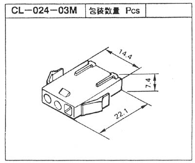 CL014・024コネクター　パネルロック　CL-024-03M