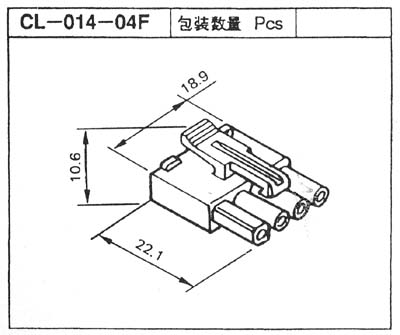 CL014・024コネクター　ハウジング　CL-014-04F