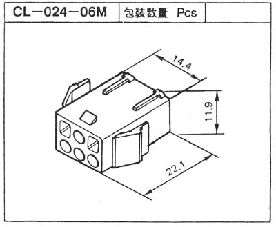 CL014・024コネクター　パネルロック　CL-024-06M