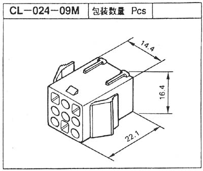 CL014・024コネクター　パネルロック　CL-024-09M