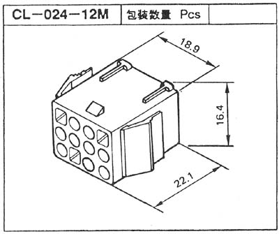 CL014・024コネクター　パネルロック　CL-024-12M