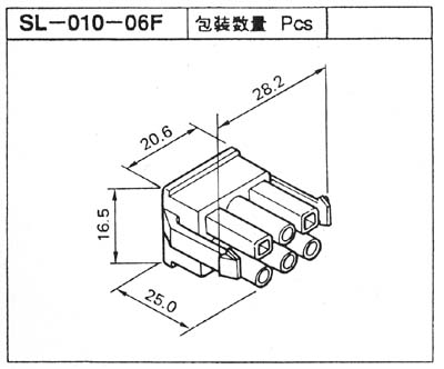 SLコネクター　ハウジング　SL-010-06F