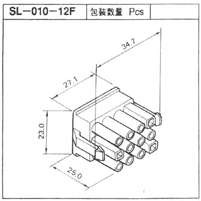 SLコネクター　ハウジング　SL-010-12F