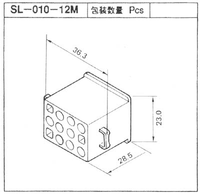 SLコネクター　ハウジング　SL-010-12M