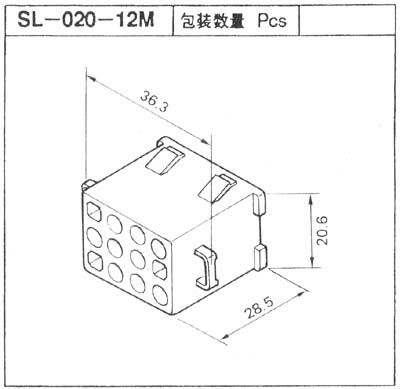 SLコネクター　パネルロック　SL-020-12M