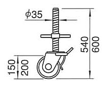 ローリングタワー キャスタージャッキ