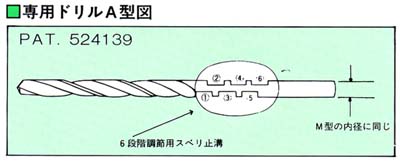 ニュータイプ皿錐専用ドリルA型図