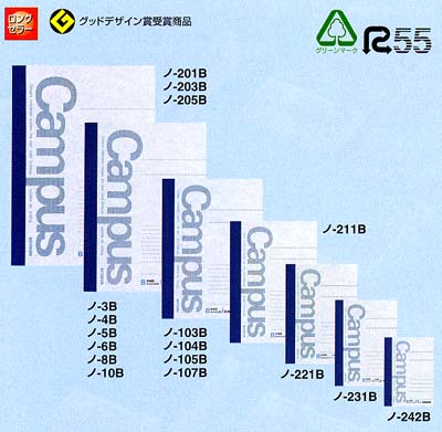 キャンパスノート(中横罫)