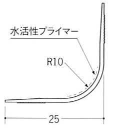 ビニール入隅コーナー２５-１０R