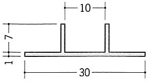 アルミ壁見切Ｗ-０型