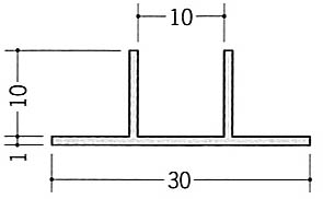 アルミ壁見切Ｗ-１型