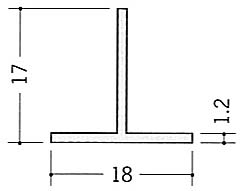 アルミＴバー１８×１７