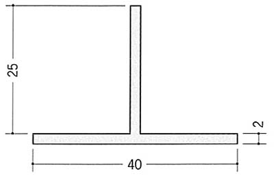 アルミＴバー４０×２５