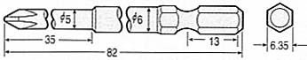 エア電動ドライバー用ビット（Aタイプ）