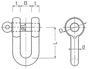 超強力SEシャックル（JIS-B2801-1996準拠品）