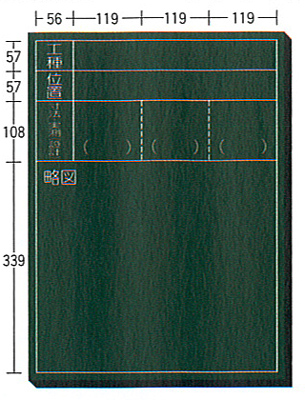 木製工事用黒板