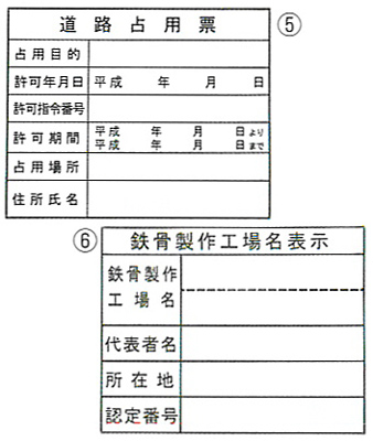 工事用表示板