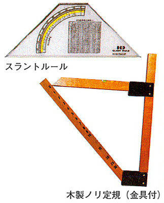 スラントルール・木製ノリ定規