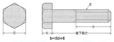 ISO六角ボルト（中ボルト）Mねじ[溶接亜鉛めっき]