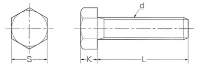 六角全ねじボルト（Mねじ）