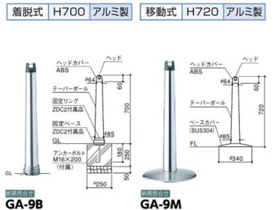 ゲートポール　GA-9