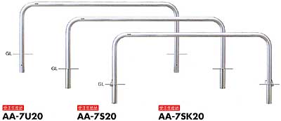 アーチ　ステンレス製　Φ60.5　H650　W2000　AA-7